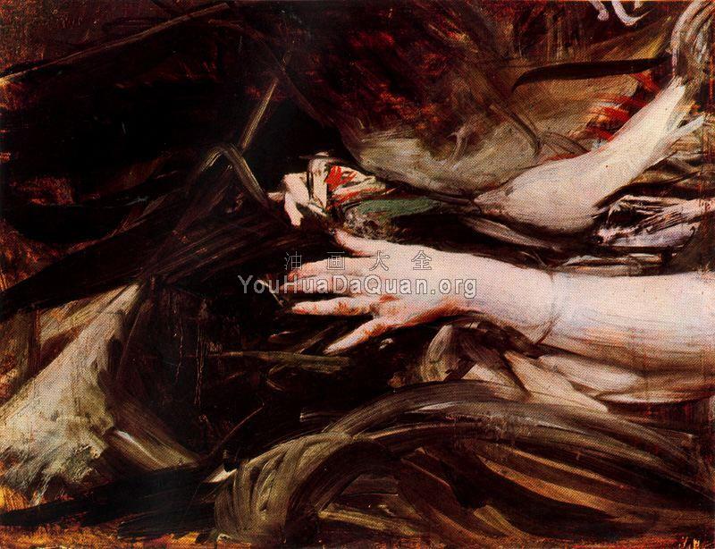 Sewing Hands of a Woman - 乔瓦尼·波尔蒂尼